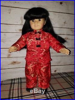 Vintage Pleasant Company American Girl Doll Asian black hair brown eyes chubby