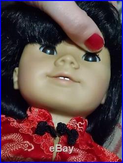 Vintage Pleasant Company American Girl Doll Asian black hair brown eyes chubby