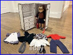 Vintage Rare Molly Mcintyre American Girl Doll With Trunk And Various Clothes