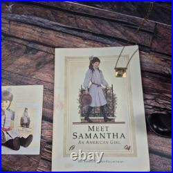 Vtg 1989 Pleasant Company American Girl Samantha Doll White Body Outfits Box Lot