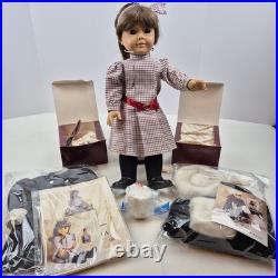 Vtg 1989 Pleasant Company American Girl Samantha Doll White Body Outfits Box Lot