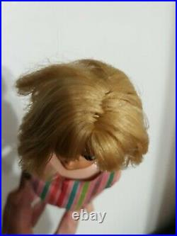 Vtg American Girl Barbie high color long blonde hair doll original outfit shoes