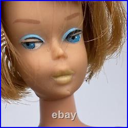Vtg Barbie American Girl Red Titian Hair Yellow Lips Mattel No Legs Read