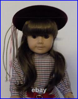 WHITE BODY Samantha Pleasant Company American Girl Doll EUC w Meet Outfit, Hat