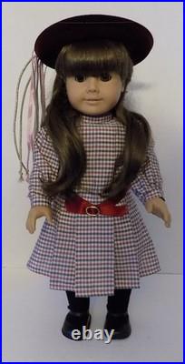 WHITE BODY Samantha Pleasant Company American Girl Doll EUC w Meet Outfit, Hat