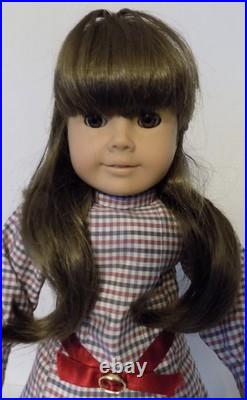 WHITE BODY Samantha Pleasant Company American Girl Doll EUC w Meet Outfit, Hat