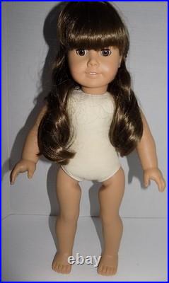 WHITE BODY Samantha Pleasant Company American Girl Doll EUC w Meet Outfit, Hat