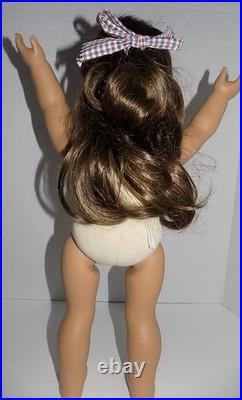 WHITE BODY Samantha Pleasant Company American Girl Doll EUC w Meet Outfit, Hat