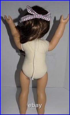 WHITE BODY Samantha Pleasant Company American Girl Doll EUC w Meet Outfit, Hat