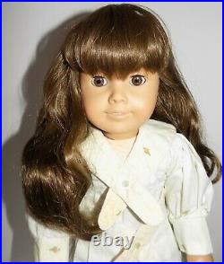 White Body Samantha Pleasant Company 1980s American Girl Doll in Spring Dress