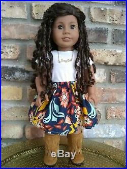 Zaria Custom OOAK African American Girl Doll Brown Natural Curly Hair Amber Eyes