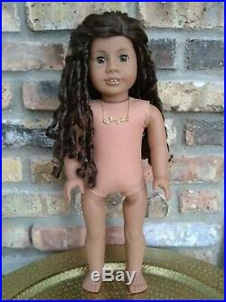 Zaria Custom OOAK African American Girl Doll Brown Natural Curly Hair Amber Eyes